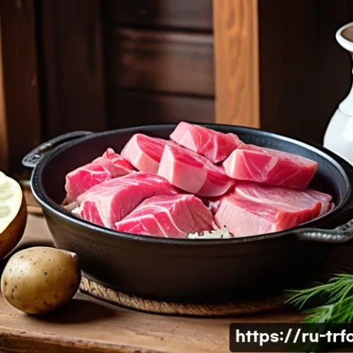 Home 9 전통음식조리사 초보자가 알아야 할 것 - A traditional Russian kitchen scene featuring a rustic wooden table set with authentic ingredients: ...